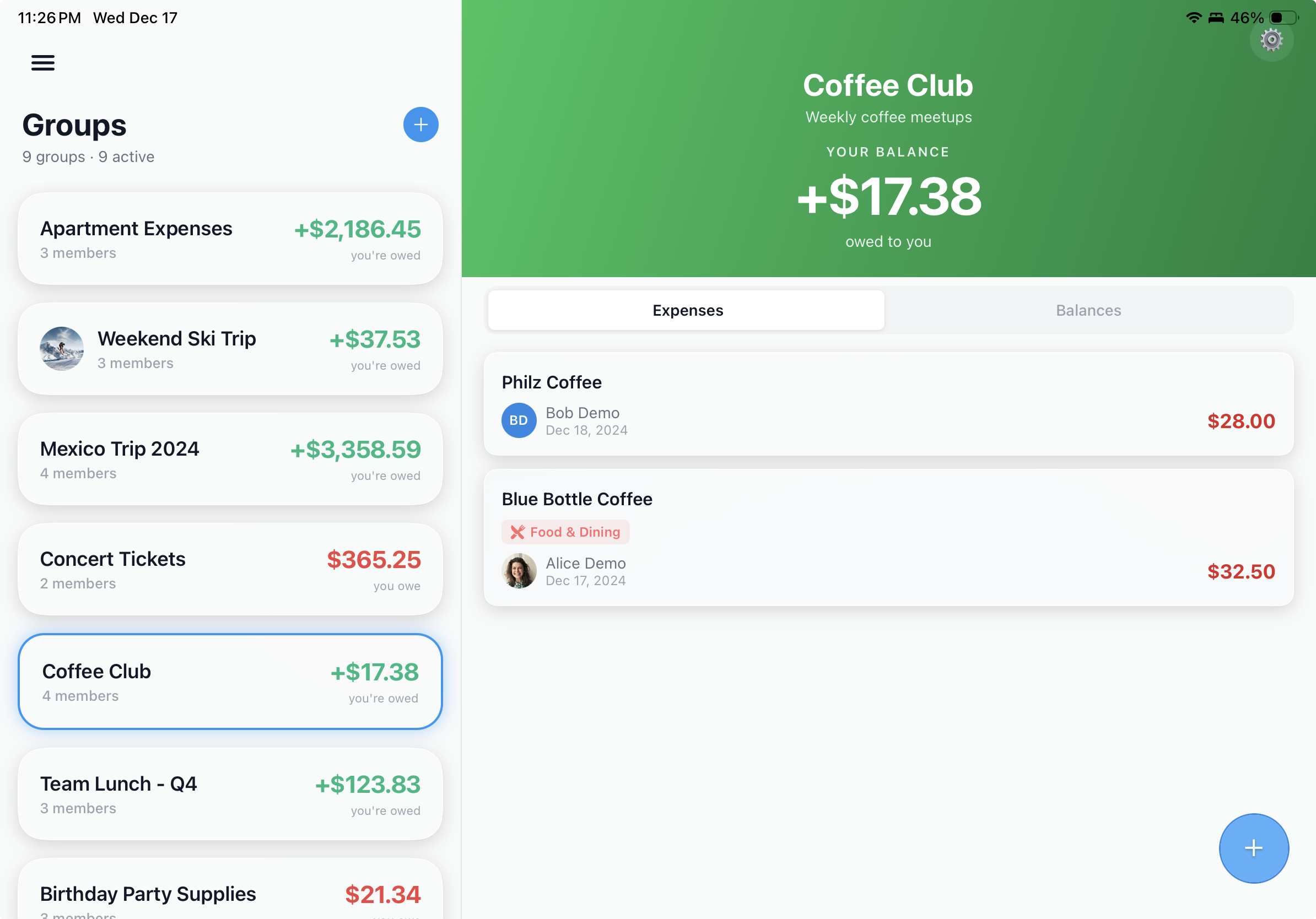 iPad Groups - Split-view navigation
